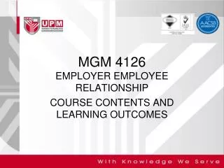 MGM 4126 EMPLOYER EMPLOYEE RELATIONSHIP