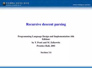 Recursive descent parsing