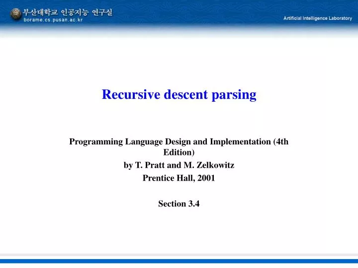 recursive descent parsing
