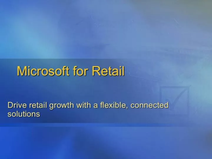 microsoft for retail