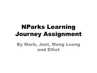 NParks Learning Journey Assignment