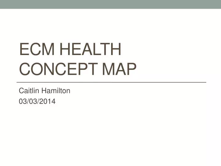 ecm health concept map