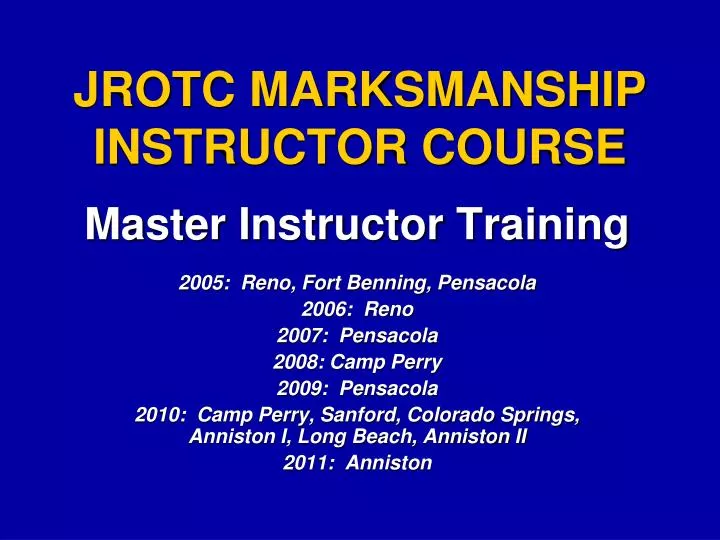 jrotc marksmanship instructor course