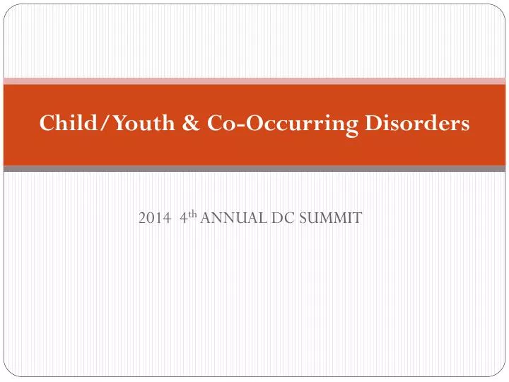 child youth co occurring disorders