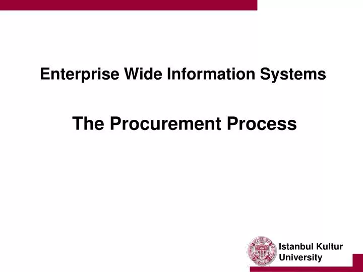 enterprise wide information systems the procurement process