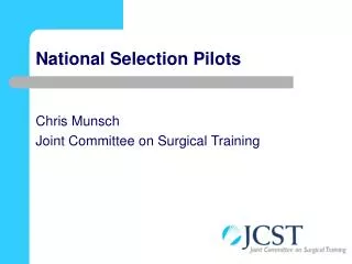 National Selection Pilots