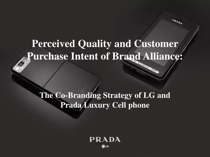 perceived quality and customer purchase intent of brand alliance