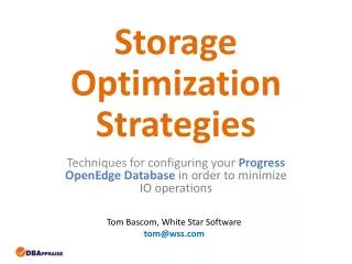 Storage Optimization Strategies