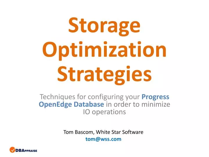 storage optimization strategies