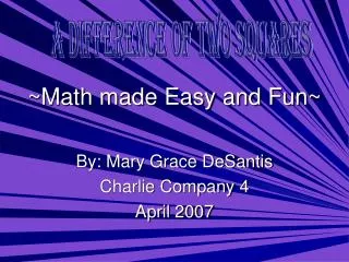 ~Math made Easy and Fun~