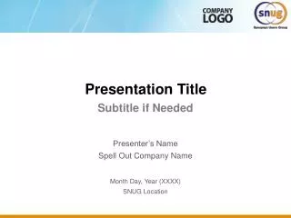 Presentation Title