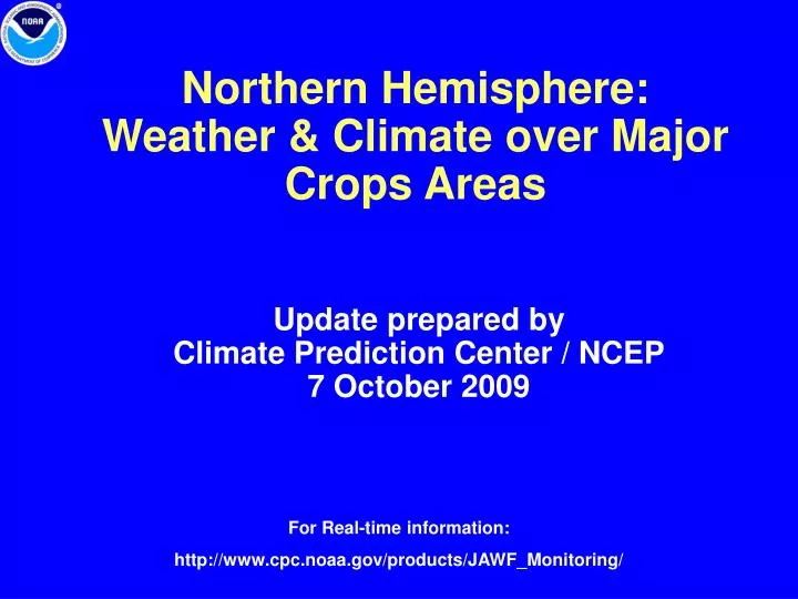 northern hemisphere weather climate over major crops areas