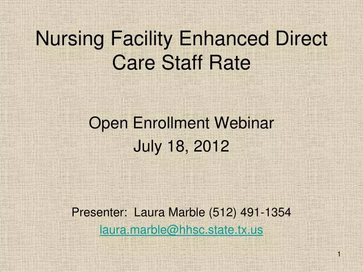 nursing facility enhanced direct care staff rate
