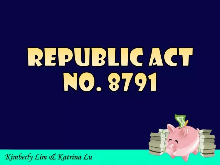 republic act no 8791