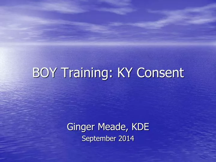 boy training ky consent