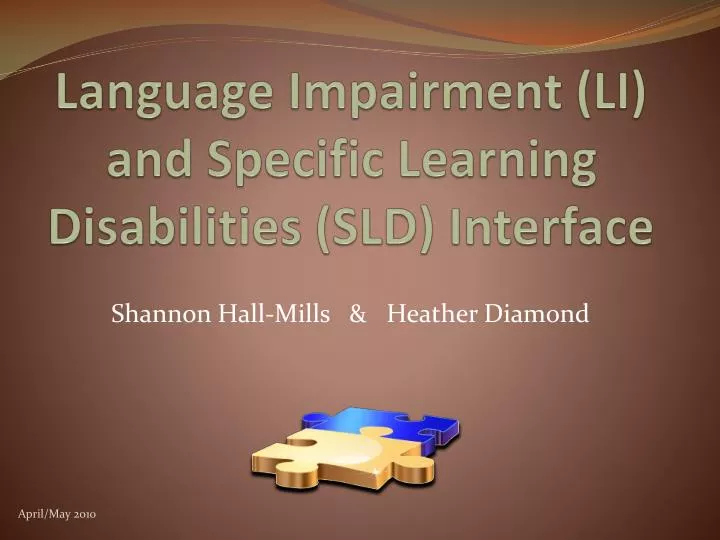 language impairment li and specific learning disabilities sld interface