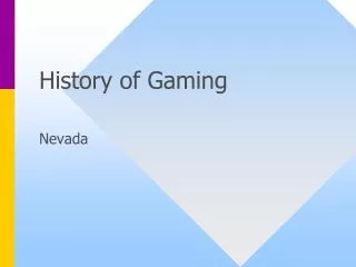 History of Gaming