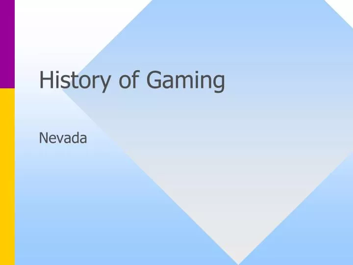 history of gaming