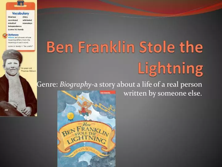 ben franklin stole the lightning