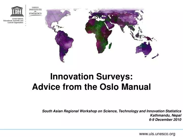 innovation surveys advice from the oslo manual