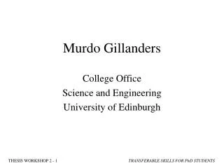 Murdo Gillanders