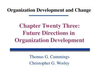 Organization Development and Change