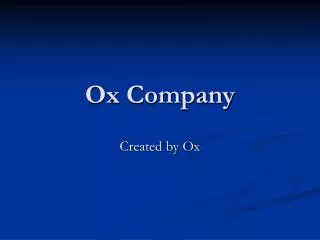 Ox Company