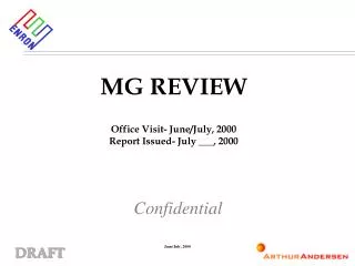 MG REVIEW Office Visit- June/July, 2000 Report Issued- July ___, 2000