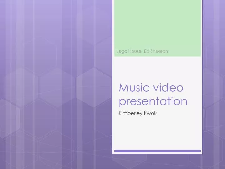 music video presentation