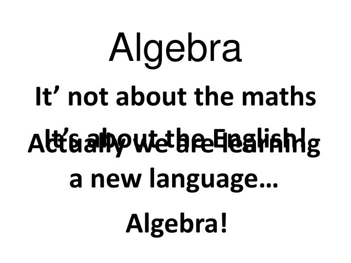 algebra