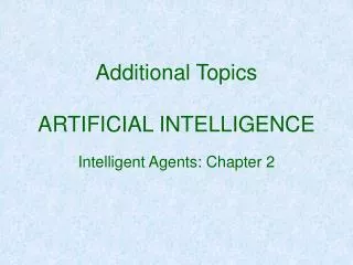 additional topics artificial intelligence