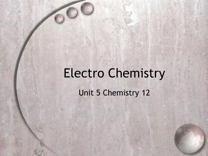electro chemistry