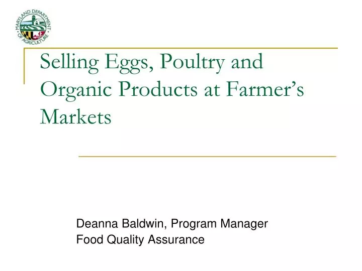 selling eggs poultry and organic products at farmer s markets