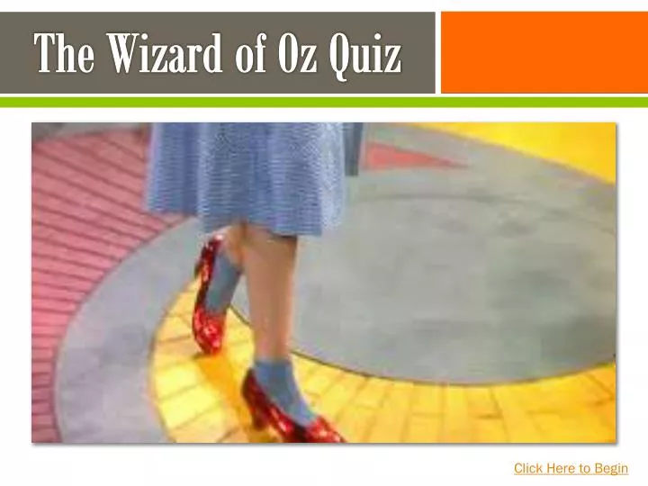 the wizard of oz quiz