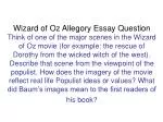 Wizard of Oz Allegory Essay Question - slide 1