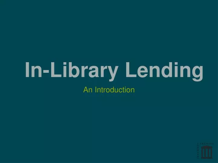 in library lending