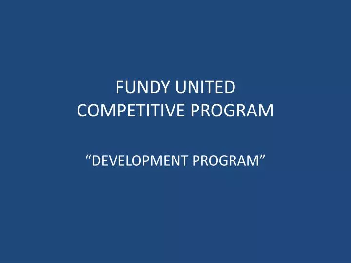 fundy united competitive program