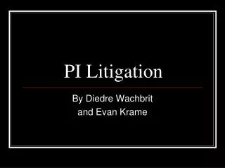 PI Litigation
