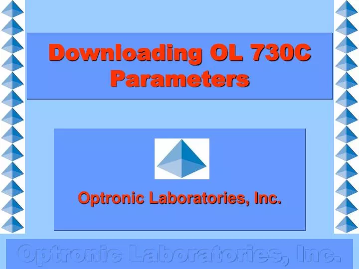downloading ol 730c parameters