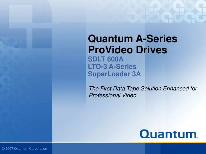 quantum a series provideo drives sdlt 600a lto 3 a series superloader 3a