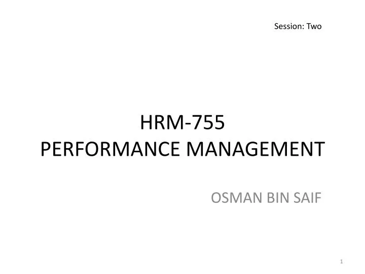 hrm 755 performance management