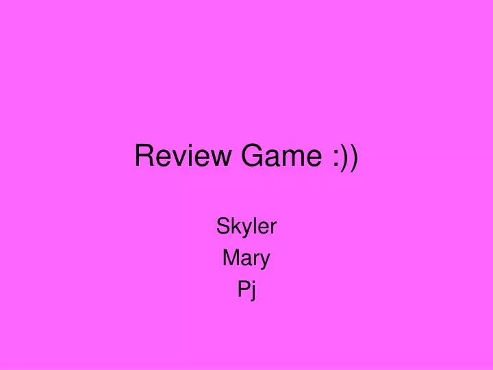 review game