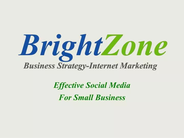 effective social media for small business