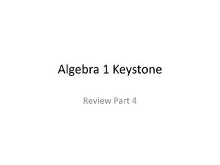 Algebra 1 Keystone