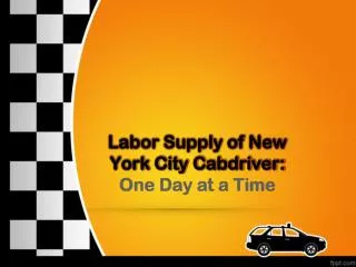 Labor Supply of New York City Cabdriver: One Day at a Time