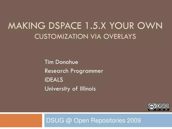 making dspace 1 5 x your own customization via overlays