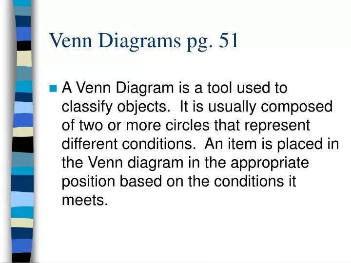 venn diagrams pg 51