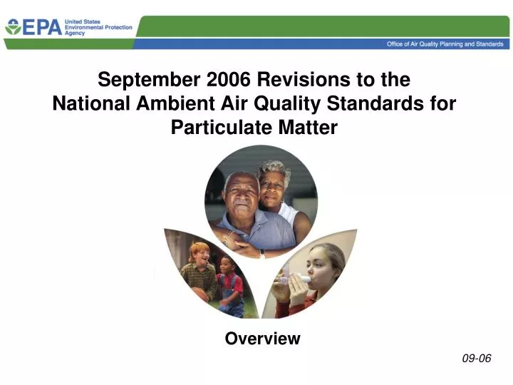 september 2006 revisions to the national ambient air quality standards for particulate matter