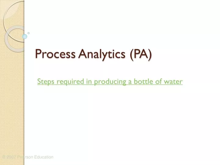 process analytics pa