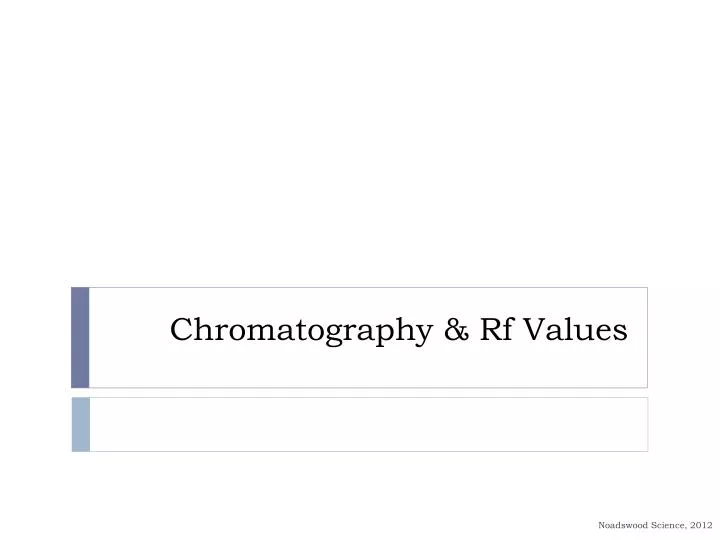 chromatography rf values